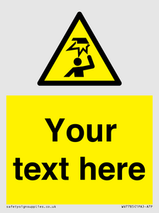 Custom warning overhead obstacle